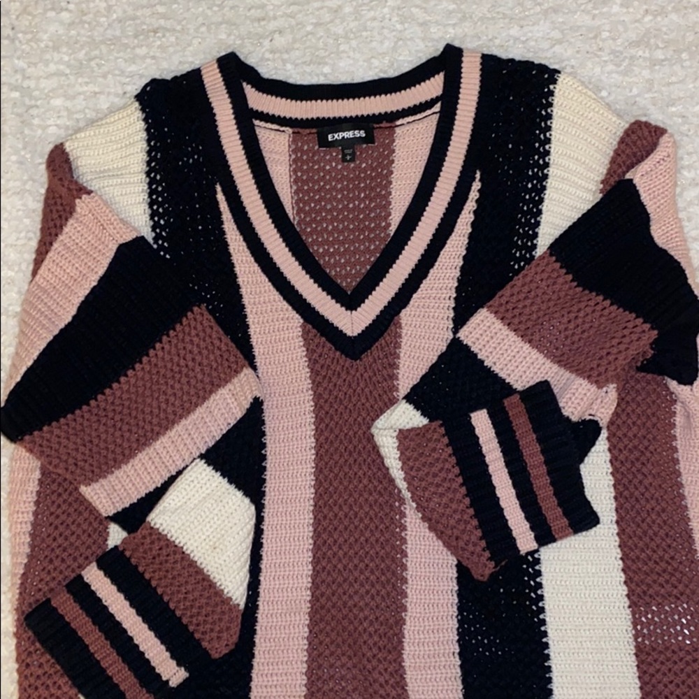 EXPRESS Striped Knot Sweater - Picture 1 of 2